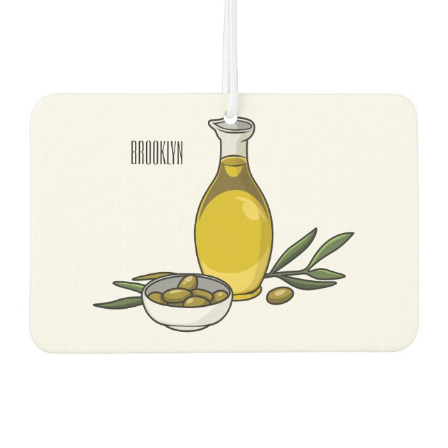 Désodorisant Pour Voiture Illustration d'huile d'olive (Devant)