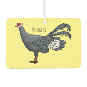 Désodorisant Pour Voiture Illustration d'oiseau de faisan à oreilles bleues