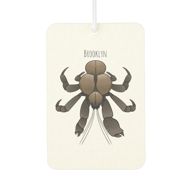 Désodorisant Pour Voiture Illustration du crabe de coco (Devant)
