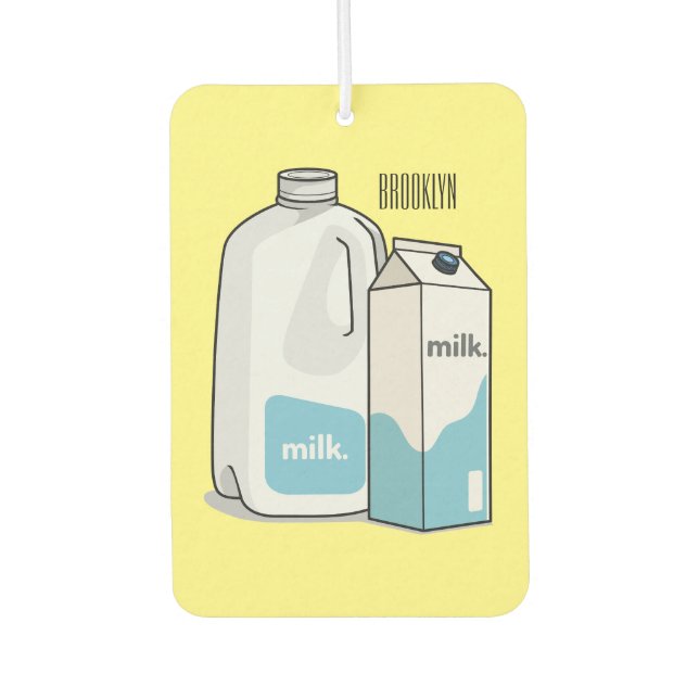 Désodorisant Pour Voiture Illustration du lait (Devant)