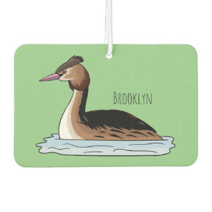 Désodorisant Pour Voiture Illustration d'un grand oiseau de grèbe huppé