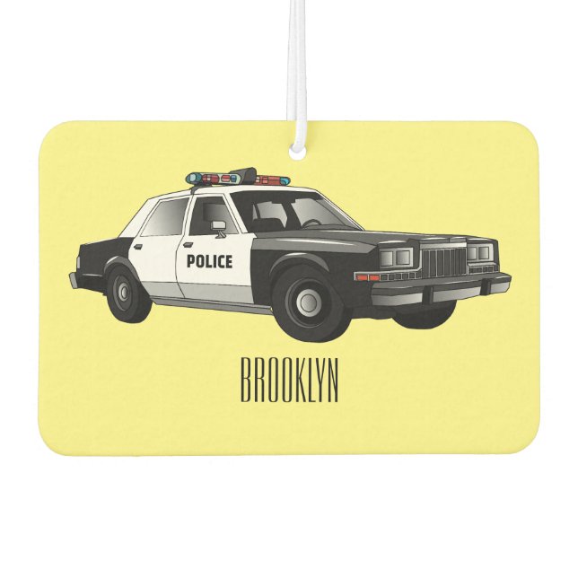 Désodorisant Pour Voiture Illustration d'une voiture de police (Devant)