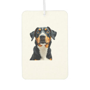 Désodorisant Pour Voiture Illustration Rétro Portrait de Chien Coloré Vintag
