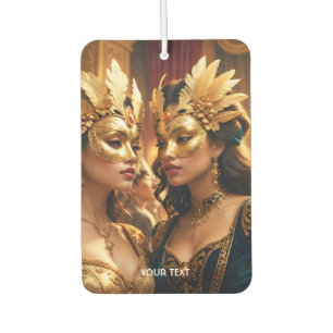 Désodorisant Pour Voiture Imaginaire mignonne deux femmes Masque