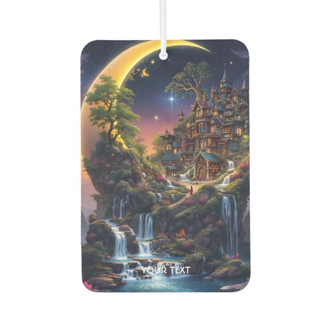 Désodorisant Pour Voiture Imaginaire Moon Waterfall Forest (Devant)