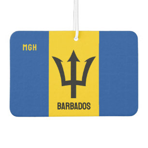 Désodorisant Pour Voiture Indicateur Monogramme Barbade personnalisé