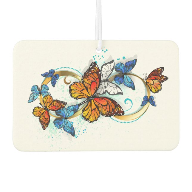 Désodorisant Pour Voiture Infinité de papillons monarques (Devant)