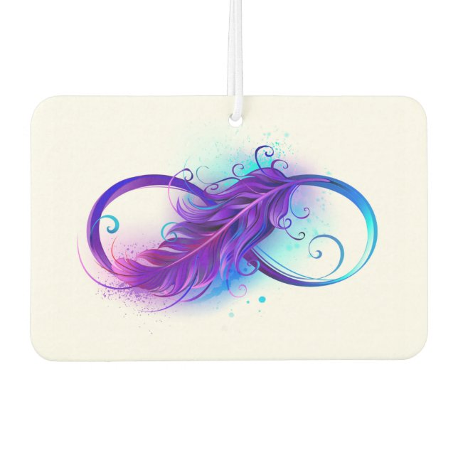 Désodorisant Pour Voiture Infinity with purple feather (Devant)