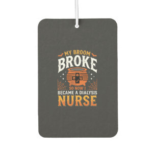 Désodorisant Pour Voiture Infirmière en dialyse Halloween Balai Cassa Design
