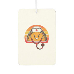 Désodorisant Pour Voiture Infirmière Taco Rétro Gravure Vintage Design_1