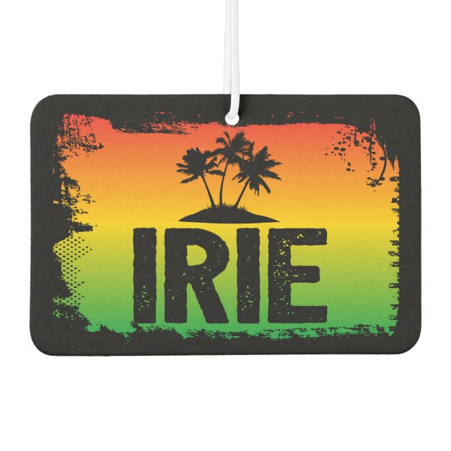 Désodorisant Pour Voiture IRIE Jamaïcaine Palmiers Monogramme (Devant)