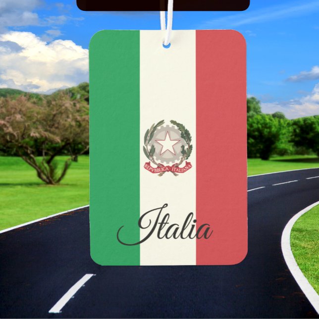 Désodorisant Pour Voiture Italie Car Air Freshener, Drapeau italien (Créateur téléchargé)