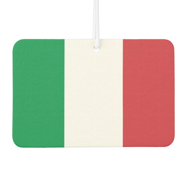 Désodorisant Pour Voiture Italie Drapeau Italien Patriotique (Devant)