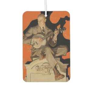 Désodorisant Pour Voiture J.C. Leyendecker Joueur de banjo 1920 Art déco Art