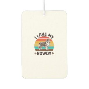 Désodorisant Pour Voiture J'adore mon design de chien Colley vintage tapageu