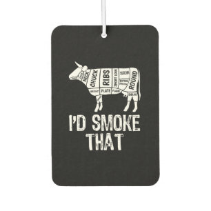 Désodorisant Pour Voiture J'Ai Fumé Que Vache BBQ Fumer Grillation Barbecue