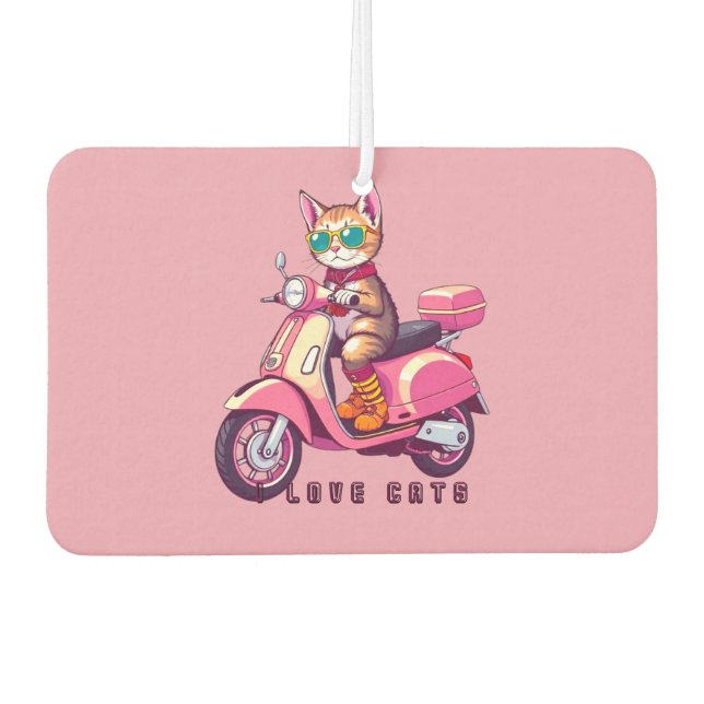 Désodorisant Pour Voiture J'aime le chaton (Devant)