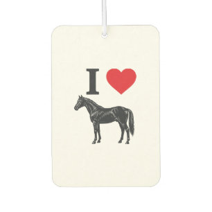 Désodorisant Pour Voiture J'aime les chevaux Vintage gravure conception de t