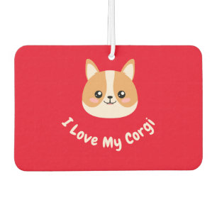 Désodorisant Pour Voiture J'aime mon Corgi