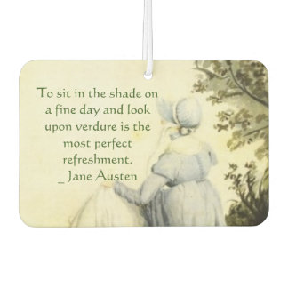 Désodorisant Pour Voiture Jane Austen's Portrait +quote