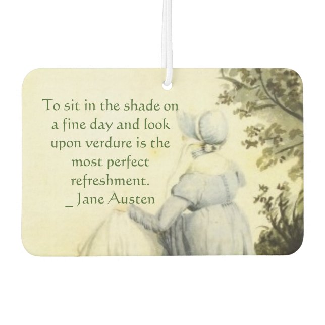 Désodorisant Pour Voiture Jane Austen's Portrait +quote (Devant)