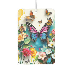 Désodorisant Pour Voiture Jardin aux papillons Conception de printemps ins