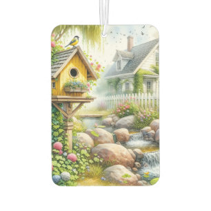 Désodorisant Pour Voiture Jardin de cottage fantaisiste Niche à oiseaux Ruis