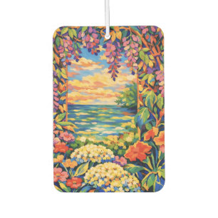 Désodorisant Pour Voiture Jardin de coucher de soleil océanique floral vibra
