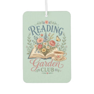 Désodorisant Pour Voiture Jardin de lecture Cottagecore Floral Club