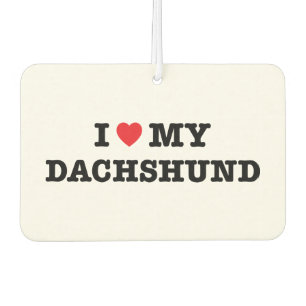 Désodorisant Pour Voiture Je Coeur Mon Dachshund Car Air Freshener