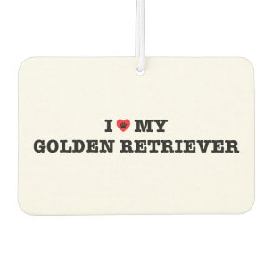 Désodorisant Pour Voiture Je Coeur Mon Golden Retriever Car Air Freshener