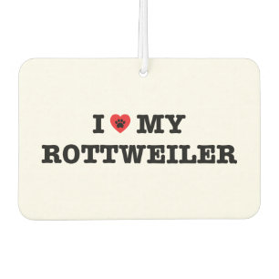 Désodorisant Pour Voiture Je Coeur Mon Rottweiler Car Air Freshener