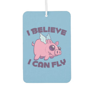 Désodorisant Pour Voiture Je crois que je peux voler Cochonnet Mignon Kawaii