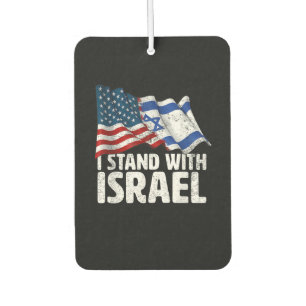 Désodorisant Pour Voiture Je suis avec Israël Drapeau américain USA