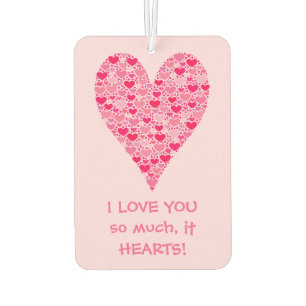 Désodorisant Pour Voiture Je t'aime tellement que ça fait mal Tiny Hearts Bi