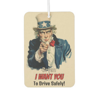 Désodorisant Pour Voiture Je Veux Que Tu | Fun Uncle Sam Nom de l'image Youn