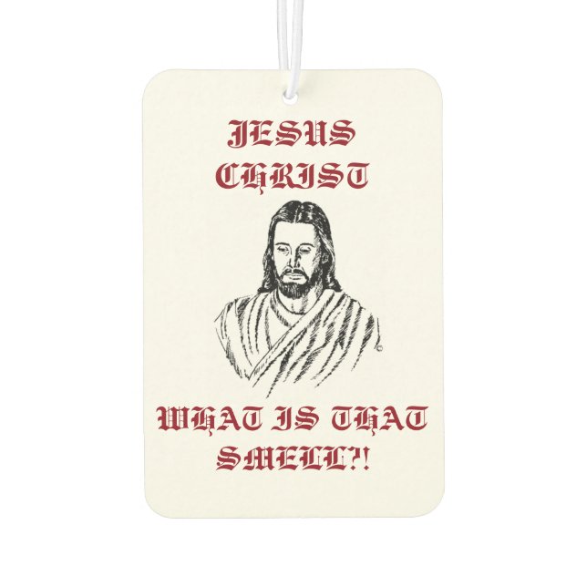 Désodorisant Pour Voiture Jesus Christ Air Freshener (Dos)