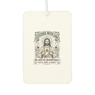Désodorisant Pour Voiture Jésus Couture Tricotage Chemise Graphique Chrétien