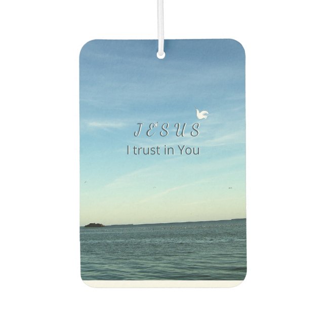 Désodorisant Pour Voiture Jesus & Dove Peaceful Sky Scene (Devant)