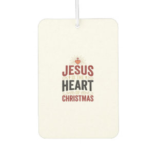 Désodorisant Pour Voiture Jésus est le cœur du T-shirt vintage de Noël