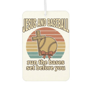 Désodorisant Pour Voiture Jésus et Baseball Vintage Chemise Chrétienne