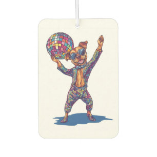 Désodorisant Pour Voiture Joie de Disco Dog � Pup de fête drôle des années 7