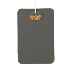 Désodorisant Pour Voiture Joli chat noir endormi sur un citrouille Halloween