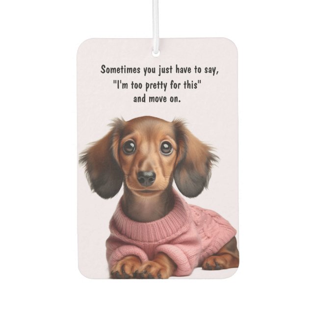 Désodorisant Pour Voiture Joli Dachshund (Devant)