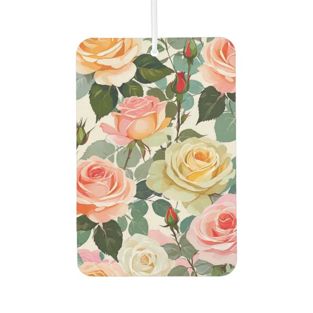 Désodorisant Pour Voiture Joli jardin fleuri Rose Élégant (Devant)