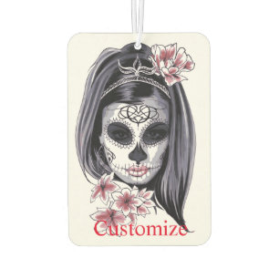 Désodorisant Pour Voiture Joli masque Carnival femme crâne Thunder_Cove