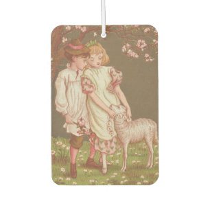 Désodorisant Pour Voiture Jolie carte de la Saint-Valentin vintage kitsch, E