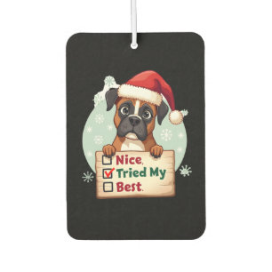 Désodorisant Pour Voiture Jolie chienne Boxer Chien Noël Joli J'ai fait de m