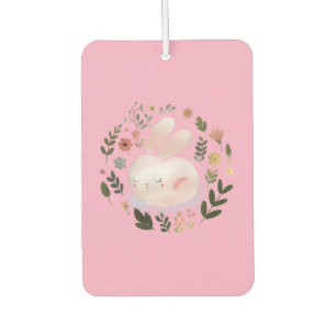 Désodorisant Pour Voiture Jolie Couronne Florale de Lapin de Printemps Paste