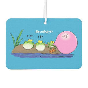 Désodorisant Pour Voiture Jolie grenouilles drôles bubblegum dessin animé il